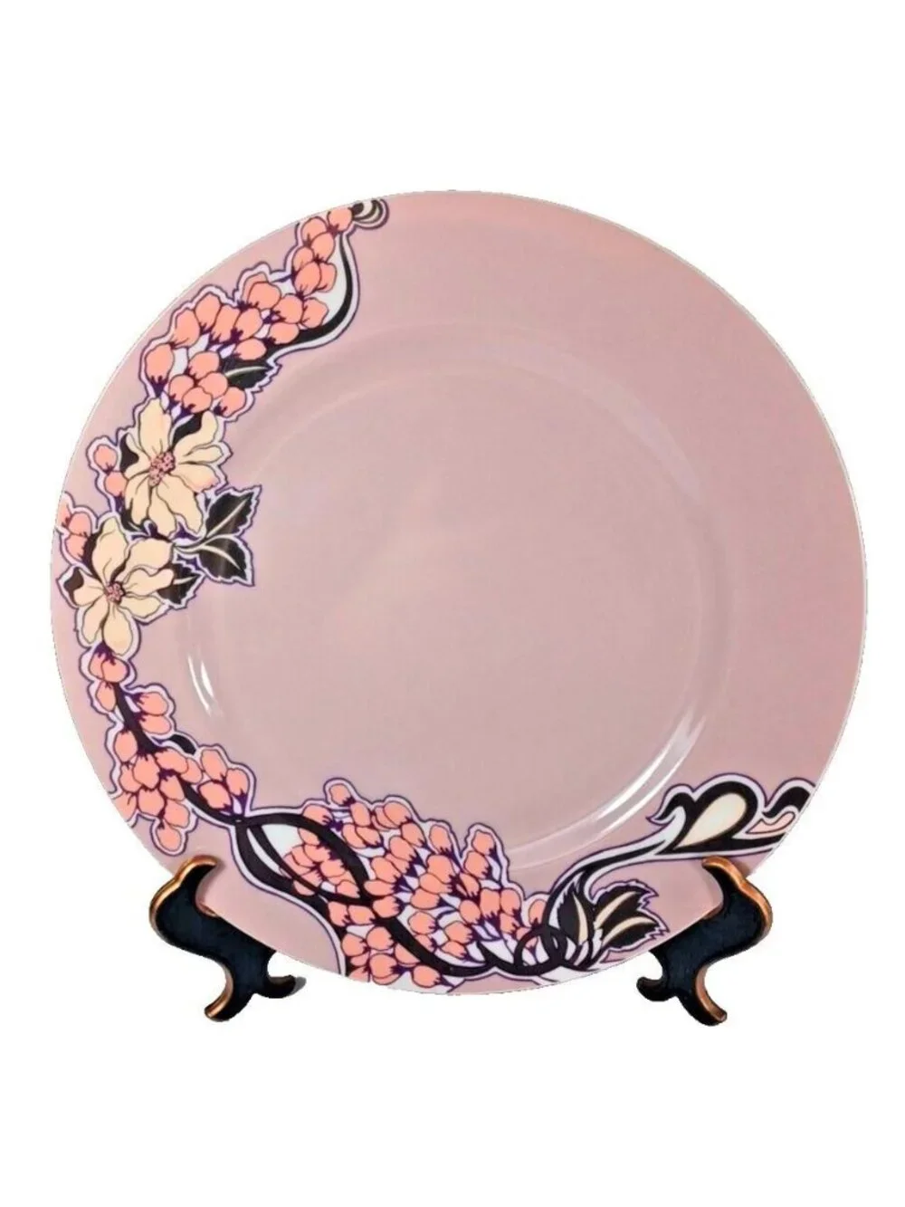 4 Georges Briard Floral Parisienne Art Nouveau Wisteria Floral Dinner Plates